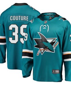 Alternative view of Logan Couture San Jose Sharks  2021/22 Home Premier Breakaway Player Jersey - Teal/Black
