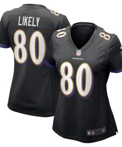 Alternative view of Isaiah Likely Baltimore Ravens Nike Women's Alternate Game Jersey - Black/Purple