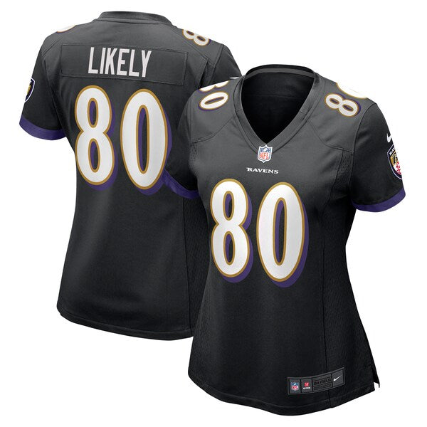 Isaiah Likely Baltimore Ravens Nike Women's Alternate Game Jersey - Black/Purple - Image 2