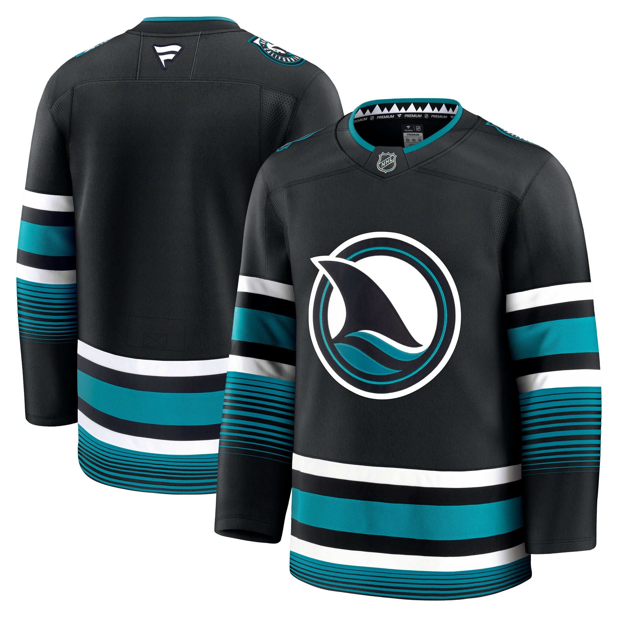 San Jose Sharks Home Premium Jersey - Teal/Black - Image 10