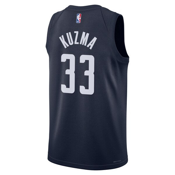 Kyle Kuzma Washington Wizards Jordan Brand Unisex 2024/25 Swingman Jersey - Statement Edition - Navy - Image 3