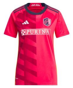 Alternative view of Jo?o Klauss St. Louis City SC adidas Women's 2024 CITY Kit Replica Jersey - Red