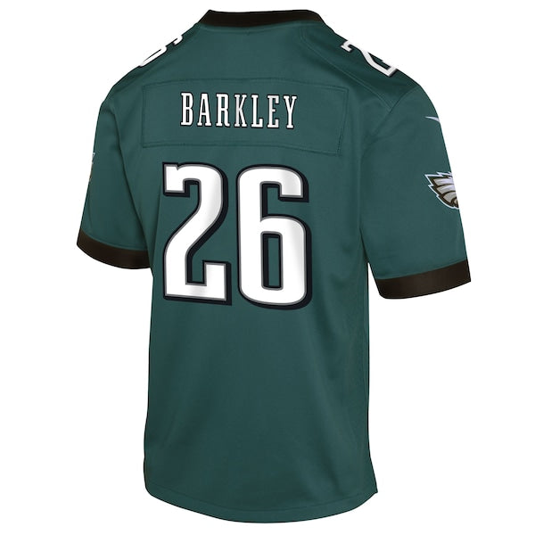 Saquon Barkley Philadelphia Eagles Nike Youth Super Bowl LIX Game Player Jersey - Midnight Green - Image 3