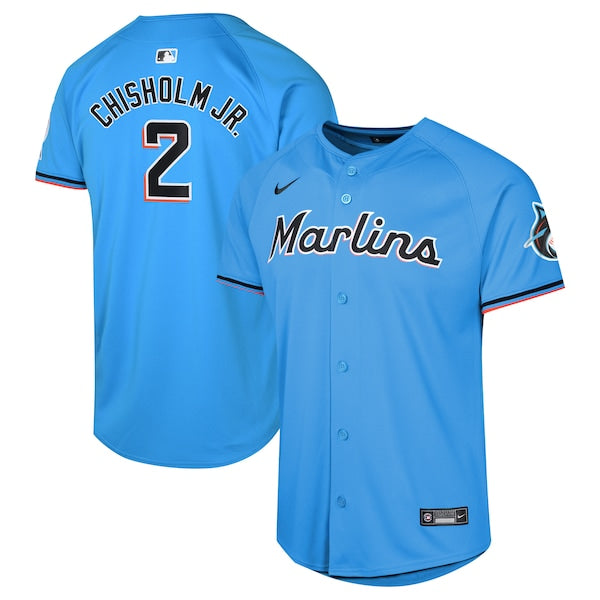 Jazz Chisholm Jr. Miami Marlins Nike Youth Alternate Limited Player Jersey?ยจC Blue