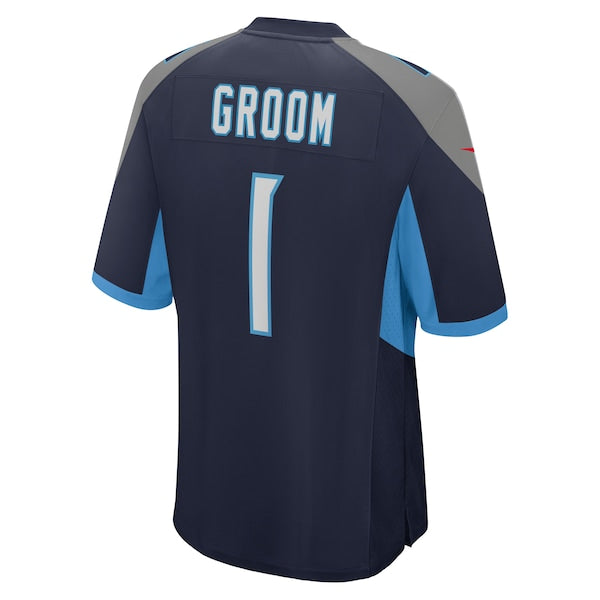 Number 1 Groom Tennessee Titans Nike Game Jersey - Navy - Image 3