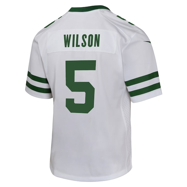 Garrett Wilson New York Jets Nike Youth Game Jersey - Legacy White/Black/Green - Image 4