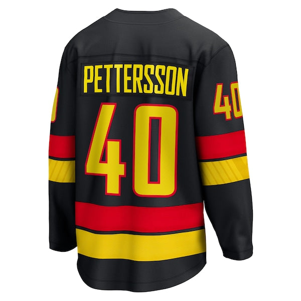 Elias Pettersson Vancouver Canucks Alternate - 2022/23 Premier Breakaway Player Jersey - Black - Image 3