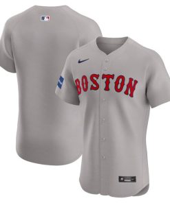 Boston Red Sox Nike Road Elite Patch Jersey - No Color
