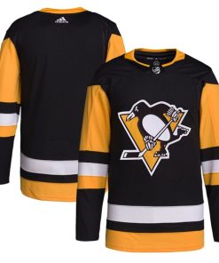 Pittsburgh Penguins adidas Home Primegreen Authentic Jersey - Black