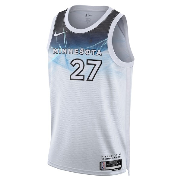 Rudy Gobert Minnesota Timberwolves Nike Unisex 2024/25 Swingman Player Jersey - City Edition - White - Image 2