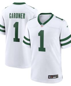 Alternative view of Ahmad Sauce Gardner New York Jets Nike Game Jersey - Legacy White