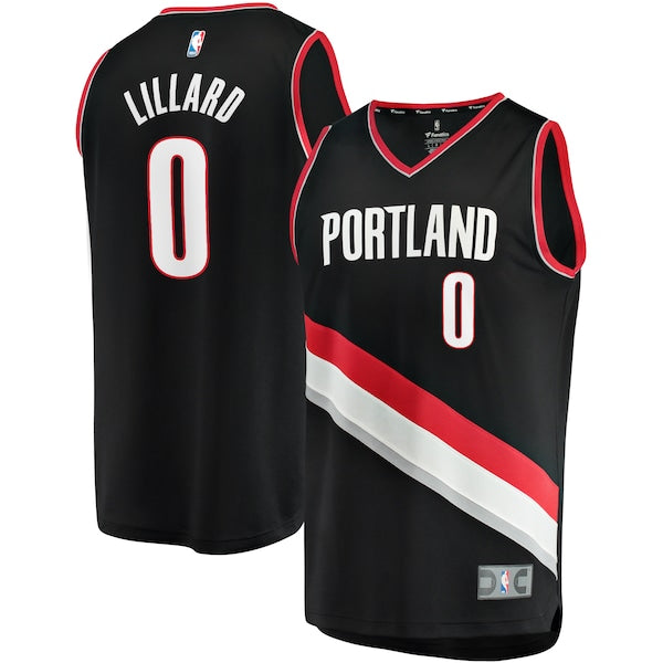 Damian Lillard Portland Trail Blazers Youth Fast Break Replica Jersey - Black - Icon Edition