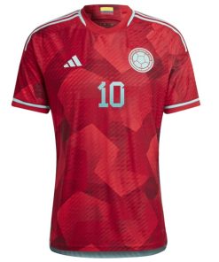 Alternative view of James Rodriguez Colombia National Team adidas 2022/23 Away Authentic Player Jersey - Red