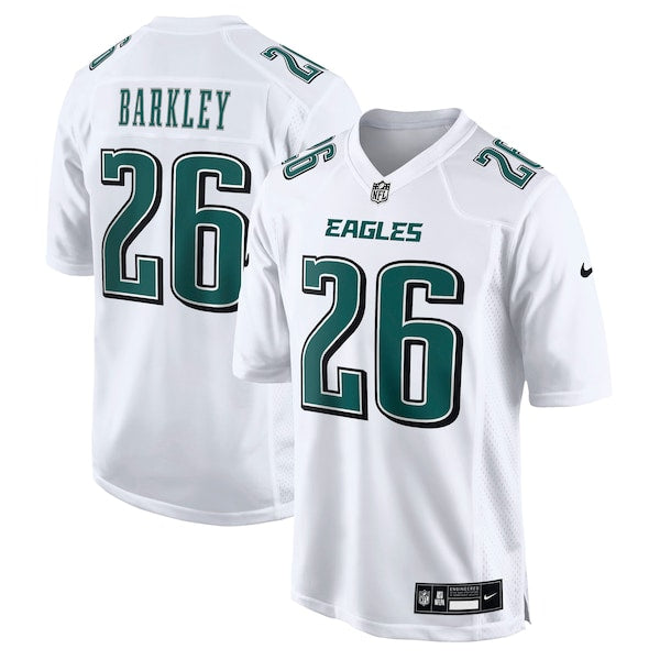 Saquon Barkley Philadelphia Eagles Nike Fashion Game Jersey - Tundra White/Black - Image 2