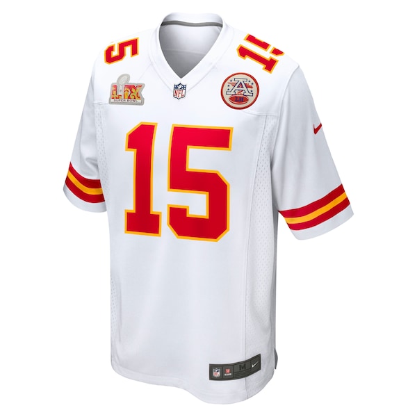Patrick Mahomes Kansas City Chiefs Nike Super Bowl LIX Game Jersey - White/Red - Image 3