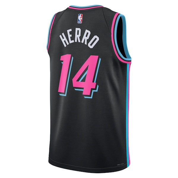 Tyler Herro Miami Heat Nike Unisex 2025/26 Swingman Jersey - Black - City Edition - Image 3