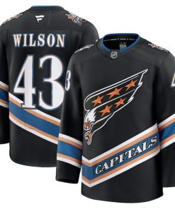 Alternative view of Tom Wilson Washington Capitals  Alternate 50th Anniversary Premium Jersey - Black/Red