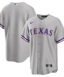Texas Rangers Nike Road Replica Team Jersey - Gray/White/Royal