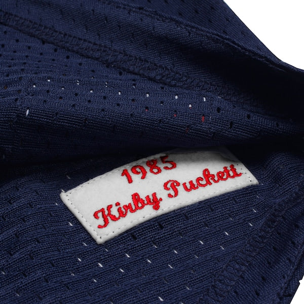 Kirby Puckett Minnesota Twins 1985 Authentic Cooperstown Collection Mesh Batting Practice Jersey - Navy - Image 5