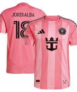Jordi Alba Inter Miami CF adidas 2025 Euforia Authentic Player Jersey - Light Pink