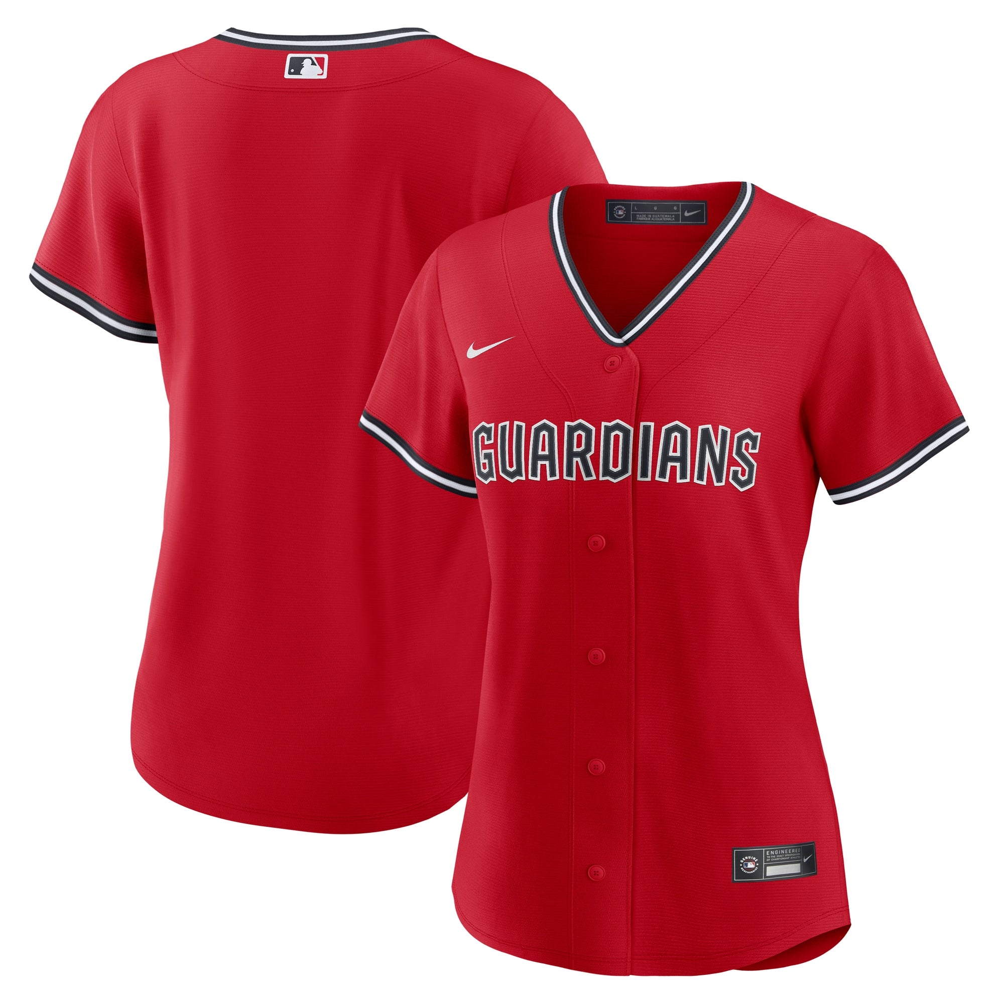 Cleveland Guardians Nike Women's Alternate Replica Jersey - Navy/Red - Image 6