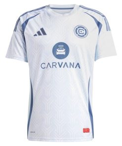 Alternative view of Kellyn Acosta Chicago Fire adidas 2025 The Municipal Kit Replica Player Jersey - Light Blue