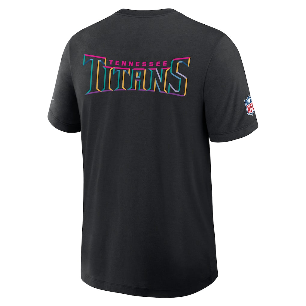 Tennessee Titans Nike 2025 NFL Crucial Catch Tri-Blend Dri-FIT T-Shirt - Black - Image 3