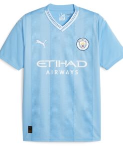 Alternative view of Bernardo Silva Manchester City Puma 2023/24 Home Replica Player Jersey - Sky Blue