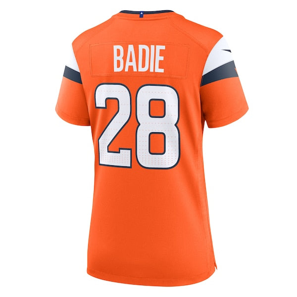 Tyler Badie Denver Broncos Nike Women's Team Game Jersey - Orange - Image 3
