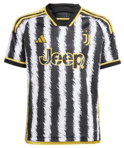 Alternative view of Timothy Weah Juventus adidas Youth 2023/24 Home Replica Player Jersey - Black