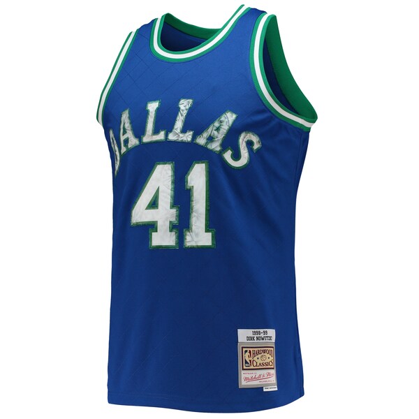 Dirk Nowitzki Dallas Mavericks 1998/99 Hardwood Classics NBA 75th Anniversary Diamond Swingman Jersey - Blue - Image 2
