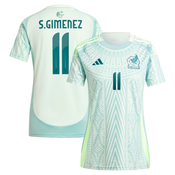 Santiago Gim¨¦nez Mexico National Team adidas Women's 2024 Away Replica Player Jersey - Green