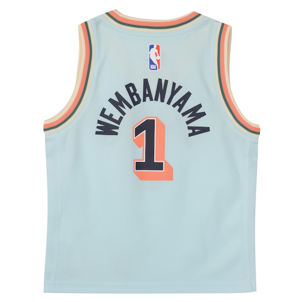 Victor Wembanyama San Antonio Spurs Nike Preschool 2024/25 Swingman Player Jersey - City Edition - Light Blue - Image 3