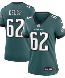 Alternative view of Jason Kelce Philadelphia Eagles Nike Women's Team Game Jersey - Midnight Green/Black