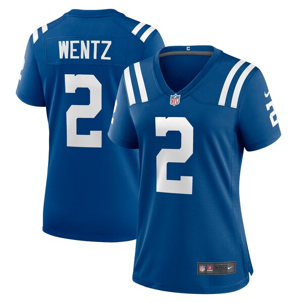 Carson Wentz Indianapolis Colts Nike Women's Game Jersey - Royal/White - Image 2