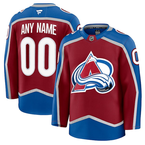 Colorado Avalanche Home Premium Custom Jersey - Burgundy/Navy/White