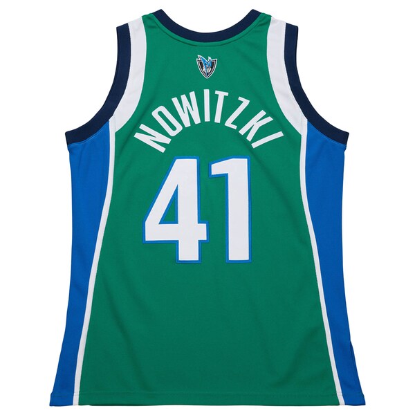 Dirk Nowitzki Dallas Mavericks 2004/05 Hardwood Classics Authentic Jersey - Green - Image 3