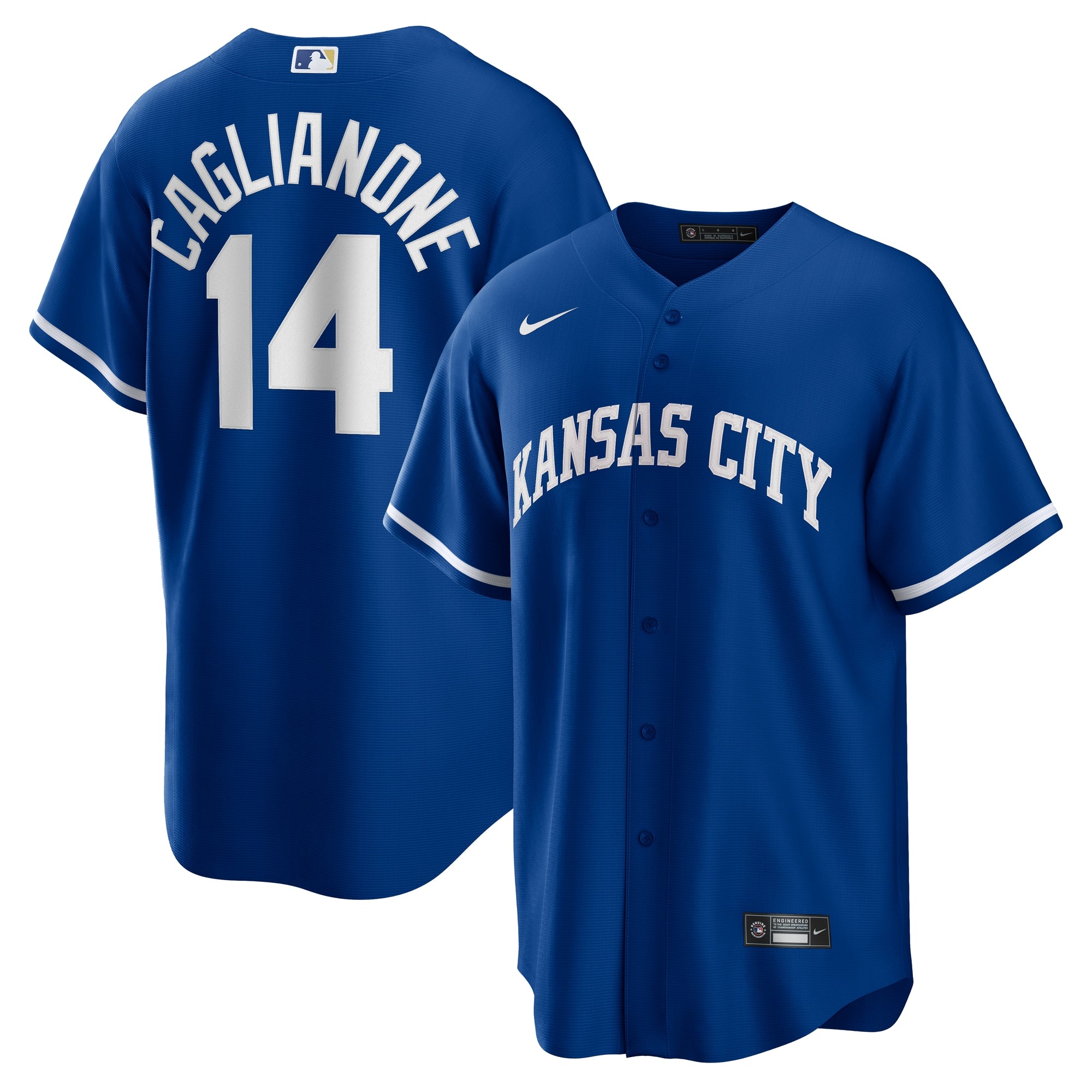 Jac Caglianone Kansas City Royals Nike Home Replica Jersey - White/Royal - Image 9