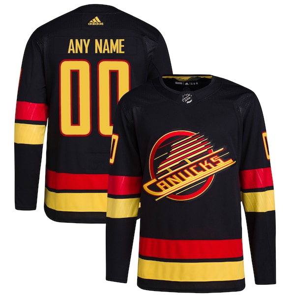 Vancouver Canucks adidas Alternate Primegreen Authentic Custom Jersey - Black