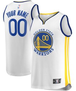Golden State Warriors  Fast Break Custom Replica Jersey White - Association Edition/Royal