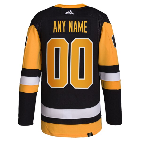 Pittsburgh Penguins adidas Home Primegreen Authentic Custom Jersey - Black - Image 3
