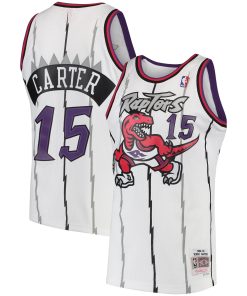 Alternative view of Vince Carter Toronto Raptors 1998/99 Hardwood Classics Swingman Jersey - Purple/White