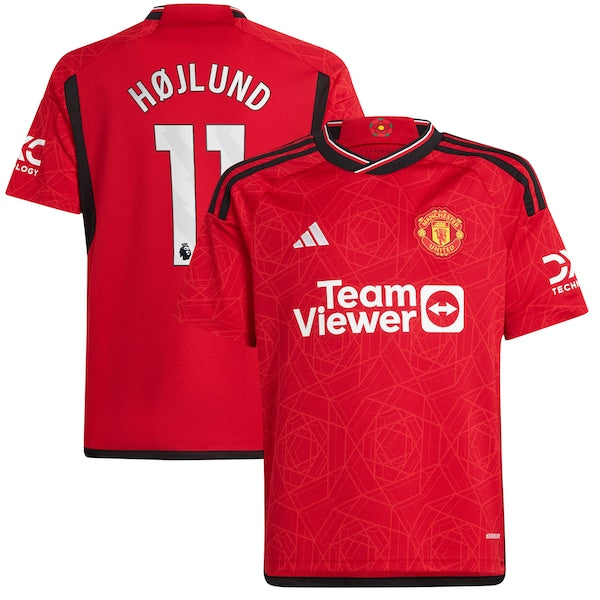 Rasmus H?jlund Manchester United adidas Youth 2023/24 Home Replica Player Jersey?ยจC Red