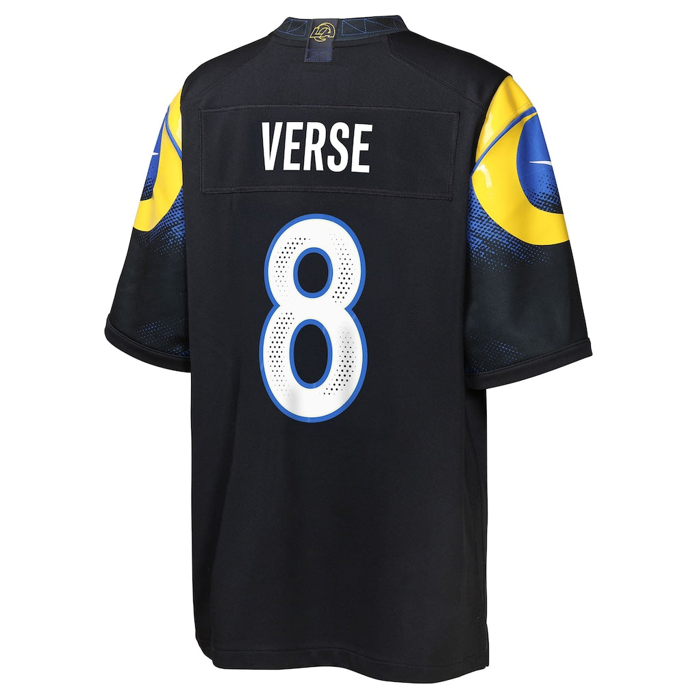 Jared Verse Los Angeles Rams Nike Youth 2025 RIVALRIES Vapor Limited Jersey - Navy - Image 3