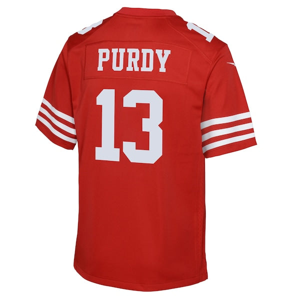 Brock Purdy San Francisco 49ers Nike Youth Game Jersey - Scarlet - Image 3