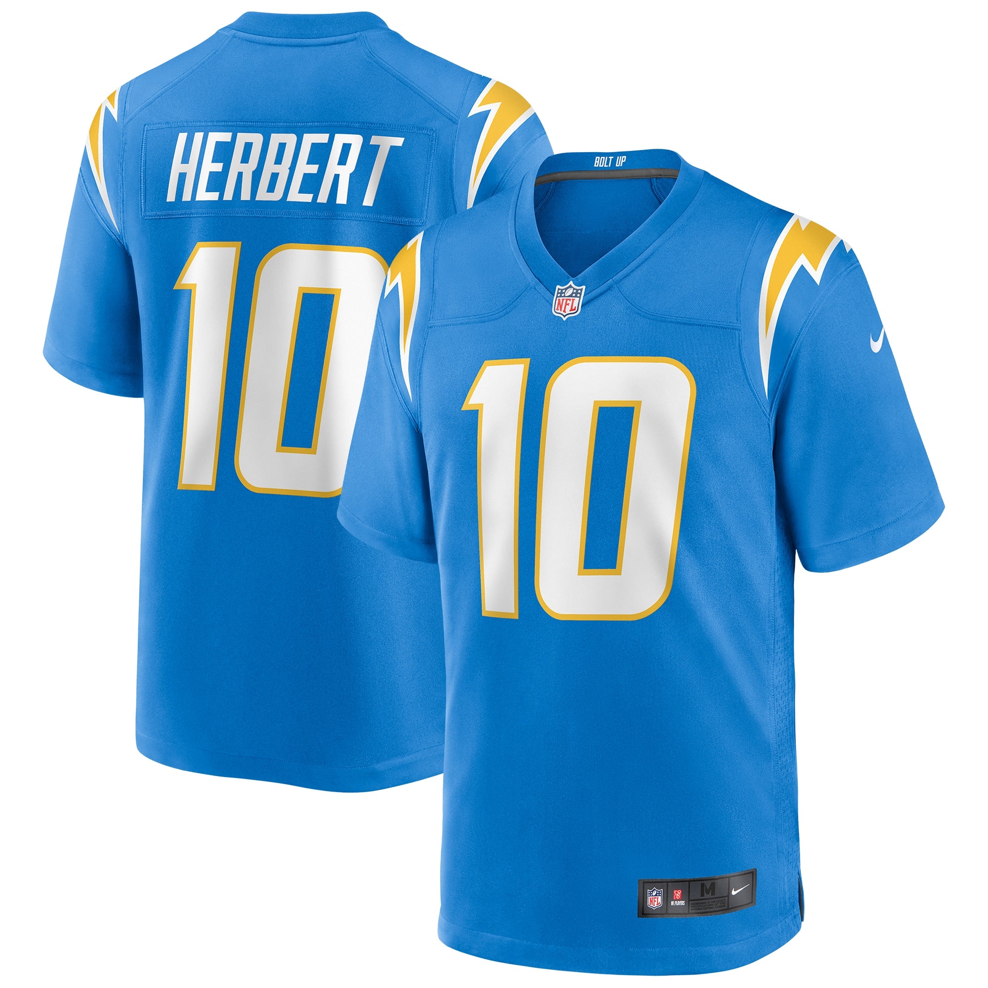 Justin Herbert Los Angeles Chargers Nike Alternate Super Chargers Game Player Jersey - Navy/Powder Blue/Gold - Image 5