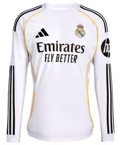 Alternative view of Jude Bellingham Los Merengues adidas 2025/26 Home Replica Long Sleeve Jersey - White