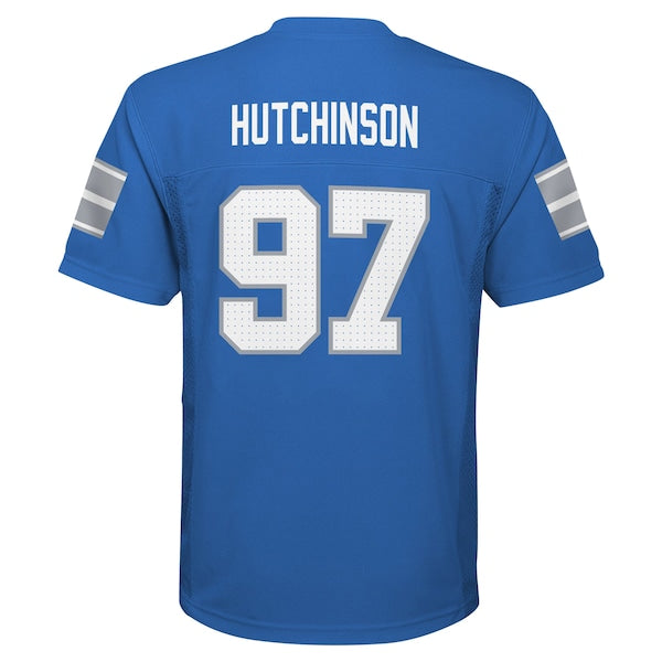 Aidan Hutchinson Detroit Lions Youth Replica Player Jersey - Blue - Image 3
