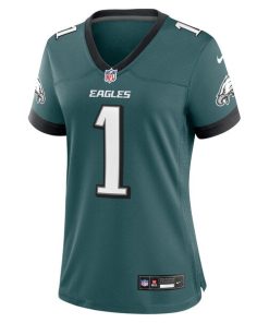 Alternative view of Number 1 Bride Philadelphia Eagles Nike Women's Game Jersey - Midnight Green