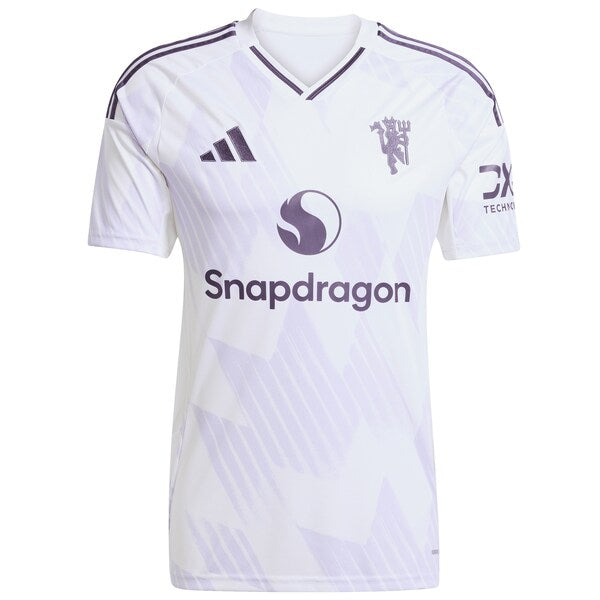 Manchester United adidas 2025/26 Away Replica Custom Jersey - White/Red/Black - Image 3